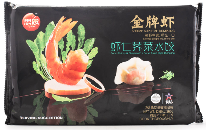 思念 金牌虾水饺系列 虾仁荠菜水饺 360g