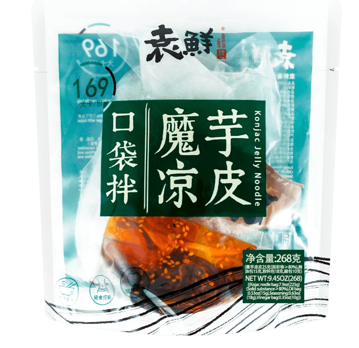 袁鲜 口袋拌 魔芋凉皮 268g