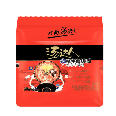 汤达人韩式辣牛肉汤面5袋装