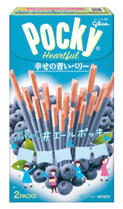 格力高pocky巧克力棒蓝莓味