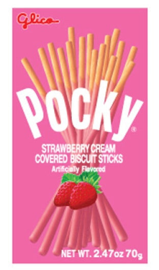 格力高pocky草莓奶油饼干棒70g