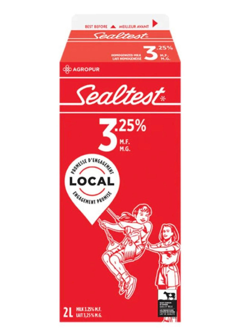 Sealtest盒装牛奶 2L 3.25%