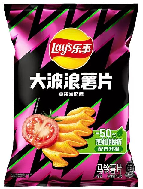 【Lays Potato Chips】Pure Tomato Flavor 70g