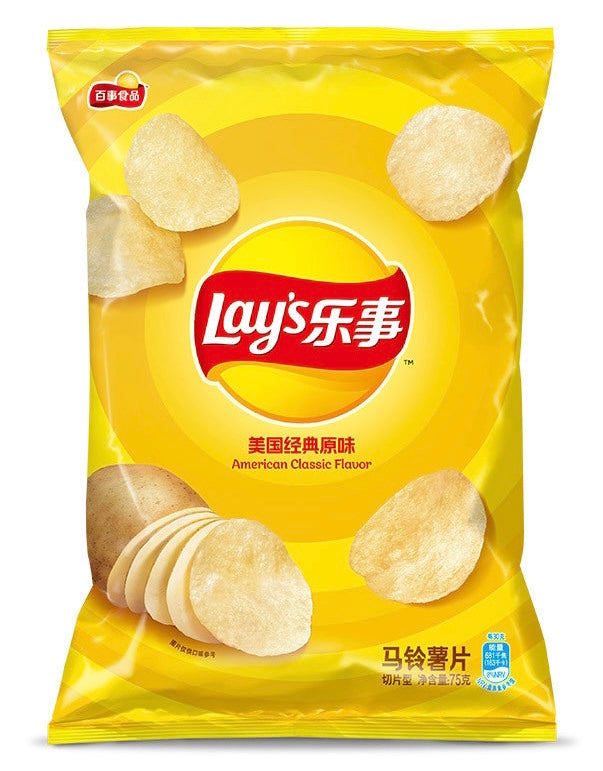 【Lays Potato Chips】Classic Flavor 70g