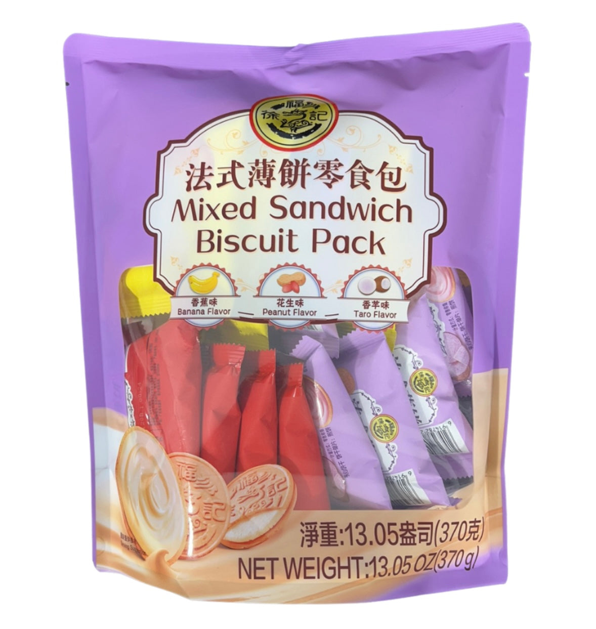 徐福记 法式薄饼零食包 370g