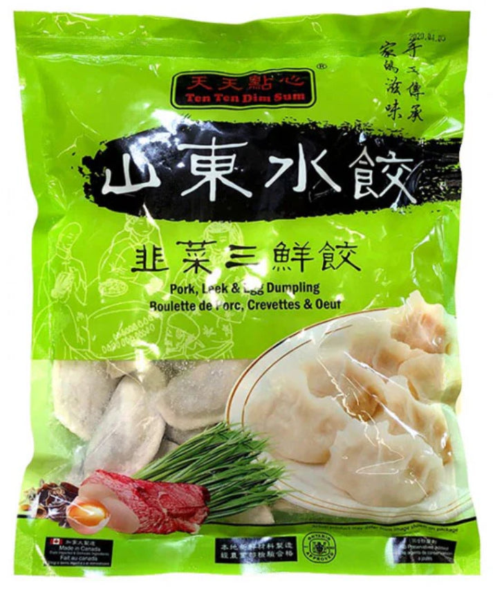 【天天点心】韭菜三鲜饺 800g