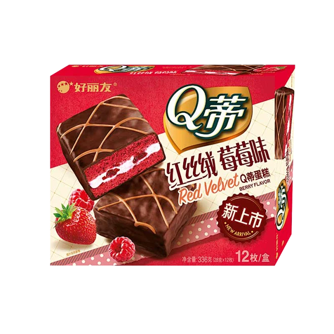 好丽友Q蒂蛋糕草莓树梅味12枚276g