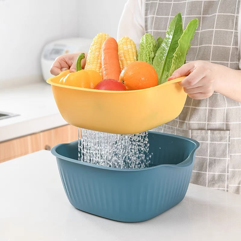 Vegetable washing colander