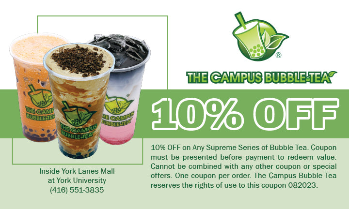 【Digital Coupon】York U - The Campus Bubble Tea