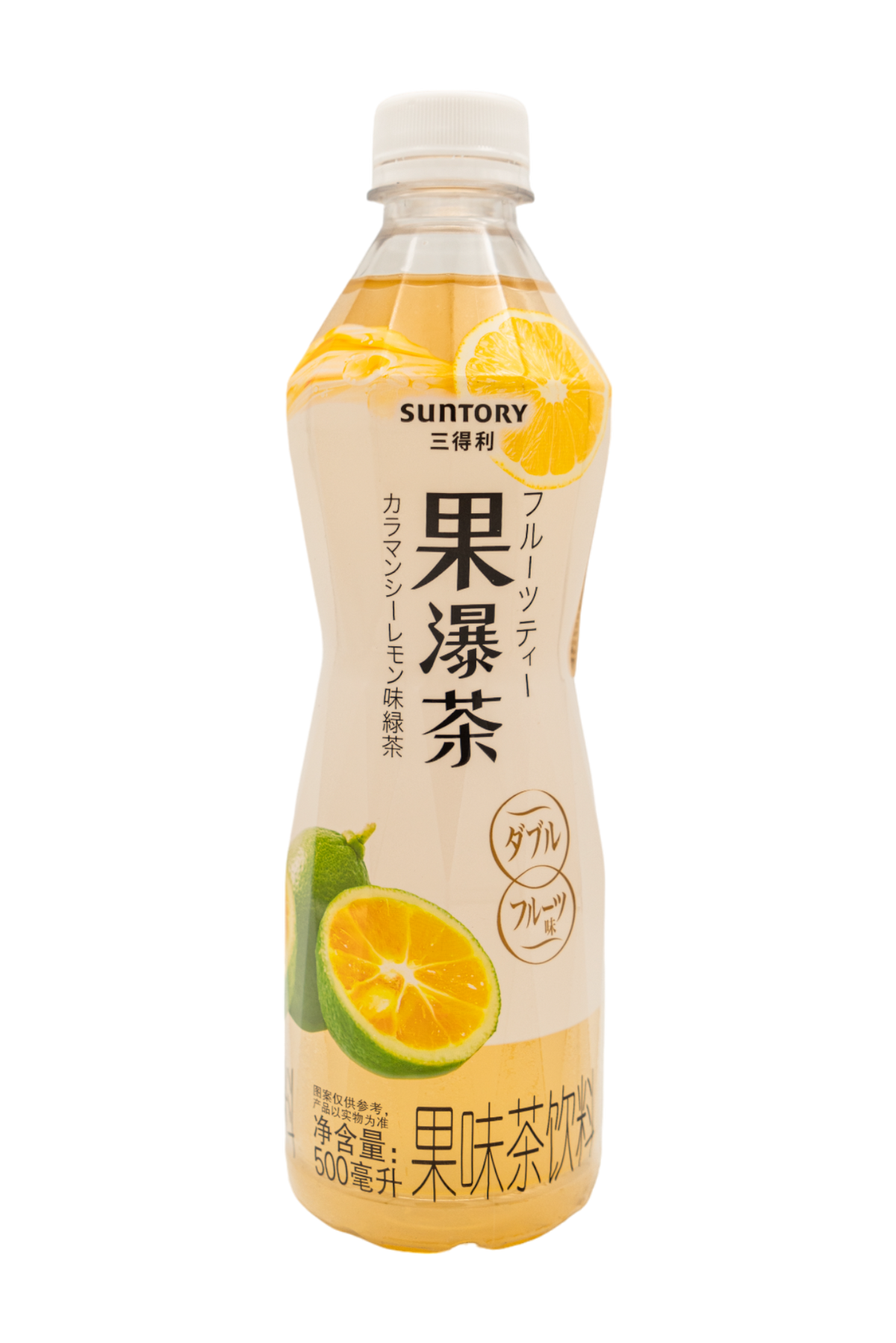 【Suntory】Passion Fruit & Kaman orange lemon flavored green tea 500ML